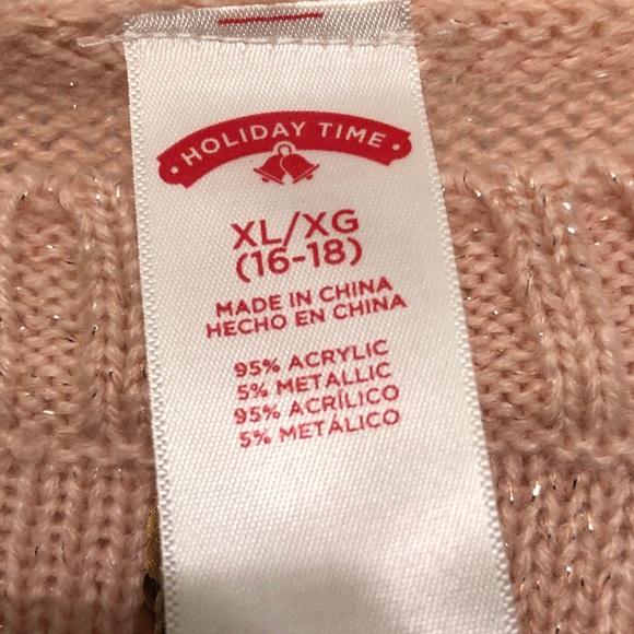 Holiday Time Blush Sweater with Festive Ornaments - Picture 3 of 6